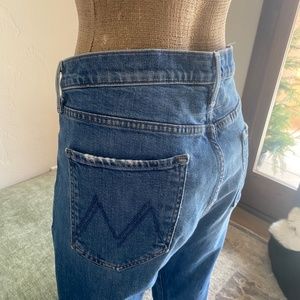 MOTHER Denim The Scrapper Cuff Ankle Fray